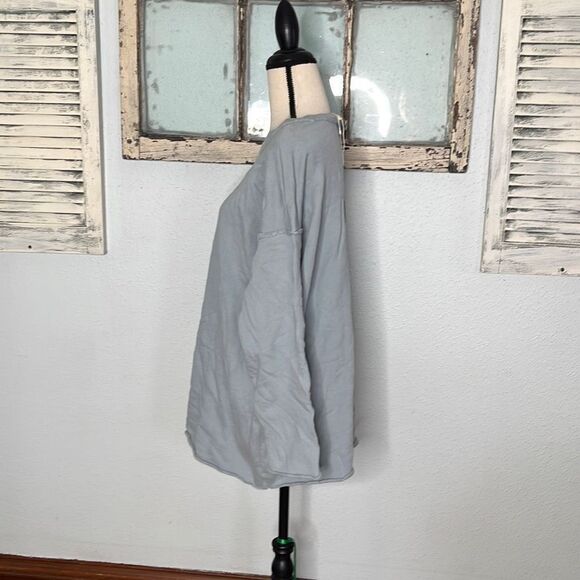 Eileen Fisher Womens Sweatshirt Boxy Tunic Crewneck Blue Size Extra Small NWT - Picture 5 of 12